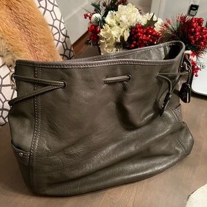 Cole Haan dark green bag for sale.